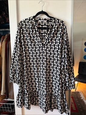 ZARA Black and White Printed Tunic